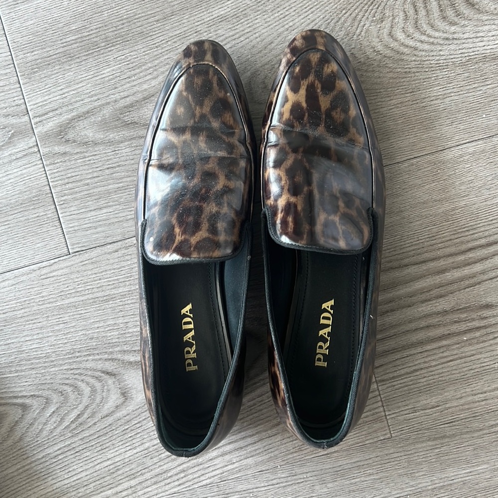 Prada Leopard print loafers size 38